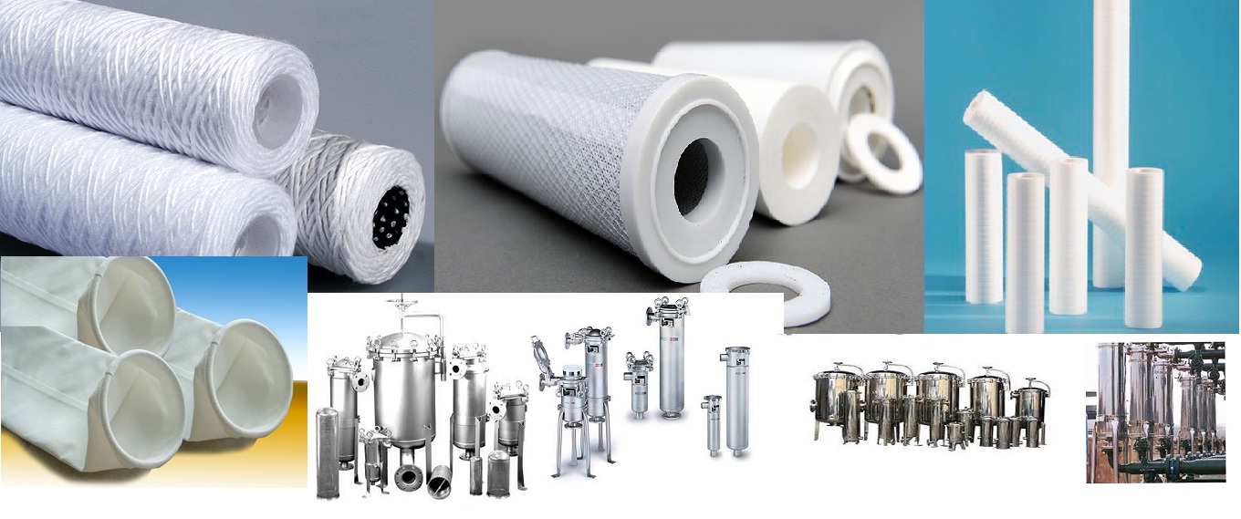 Lõi lọc nén, Lõi lọc sợi, Túi lọc chất lỏng. Bình lọc inox, Vải lọc PE, Vải lọc NMO, Giấy lọc cuộn